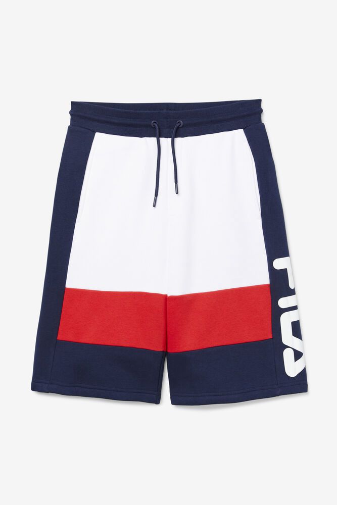 Fila Miesten Shortsit Ansel Laivastonsininen/Valkoinen/Punainen - DAST-42165